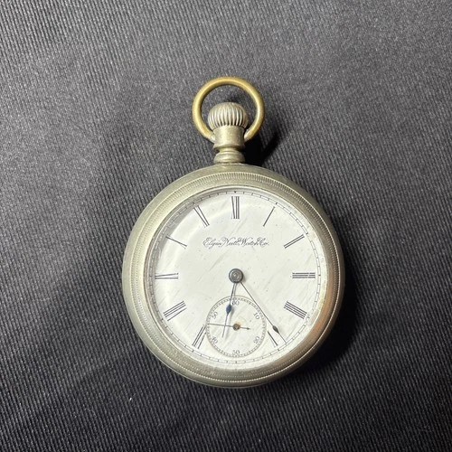 Vintage Elgin 1896 Pocket Watch 18s 15 Jewel Grade 146 Open Face Serial 6048491
