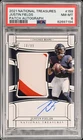 2021 Panini National Treasures #159 Justin Fields Rookie Patch Auto /99 PSA 8