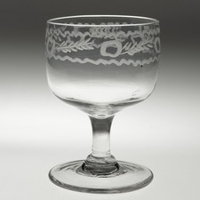 Georgisches Rummerglas mit Gravur um 1800