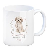 Kaffeebecher Deine Pfote In Meiner Hand - Hund Tasse Mit Spruch: Deine Pfote In