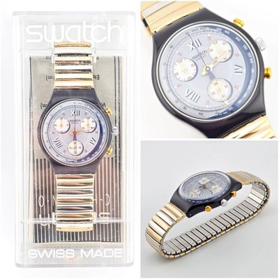 Swatch Chrono SCN105 Alabama 1993 NOS Vintage Uhr kleines Armband funktioniert
