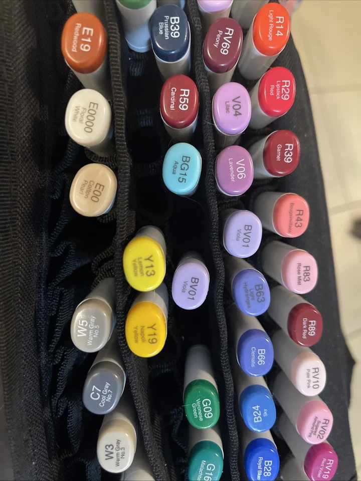 Copic Sketch Double Sided Markers - Lot of 45 - Barely Used! Plus Copic Case! - Image 4 of 4