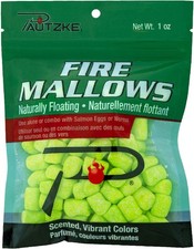 Pautzke PFMALCHTGAR Fire Mallows Chartreuse Garlic Fishing Bait 1 oz Bag