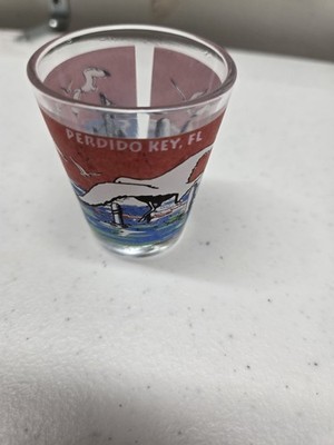 Souvenir Shot Glass Perdido Key FL Excellent Condition Unique Glass