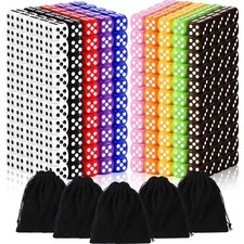 500 Pieces 16mm Colored Dice Bulk 6 Sided Dice Set with 5 Pieces Drawstring P...