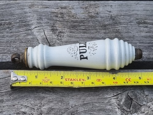 Antique Victorian White Porcelain Pull Flush Cistern Handle Bathroom Fitting - Picture 14 of 14