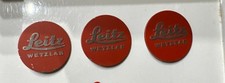 #2035- 3 x Leica Leitz insegna in metallo ø 4 cm