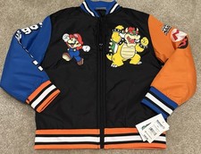 NWT Super Mario And Bowser Boys Bomber Jacket Size 6/7