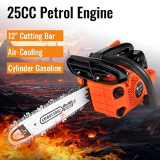 Petrol Chainsaw Efficient Gas-Powered Saw - 12" Bar for Backyard & Forestry Work