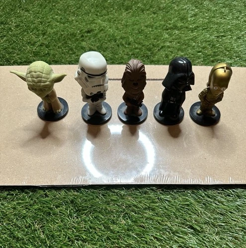 2010 Star Wars Lot of 5 Funko Mini Wacky Wobbler BobbleHeads