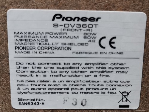 Altavoces de pie delanteros y envolventes Pioneer (X4) negros - solo unidad... - Imagen 11 de 13