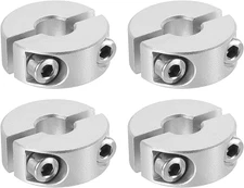 PATIKIL Bore 8Mm Double Split Shaft Collar 25Mm OD 8Mm Thickness, 4 Pack Aluminu