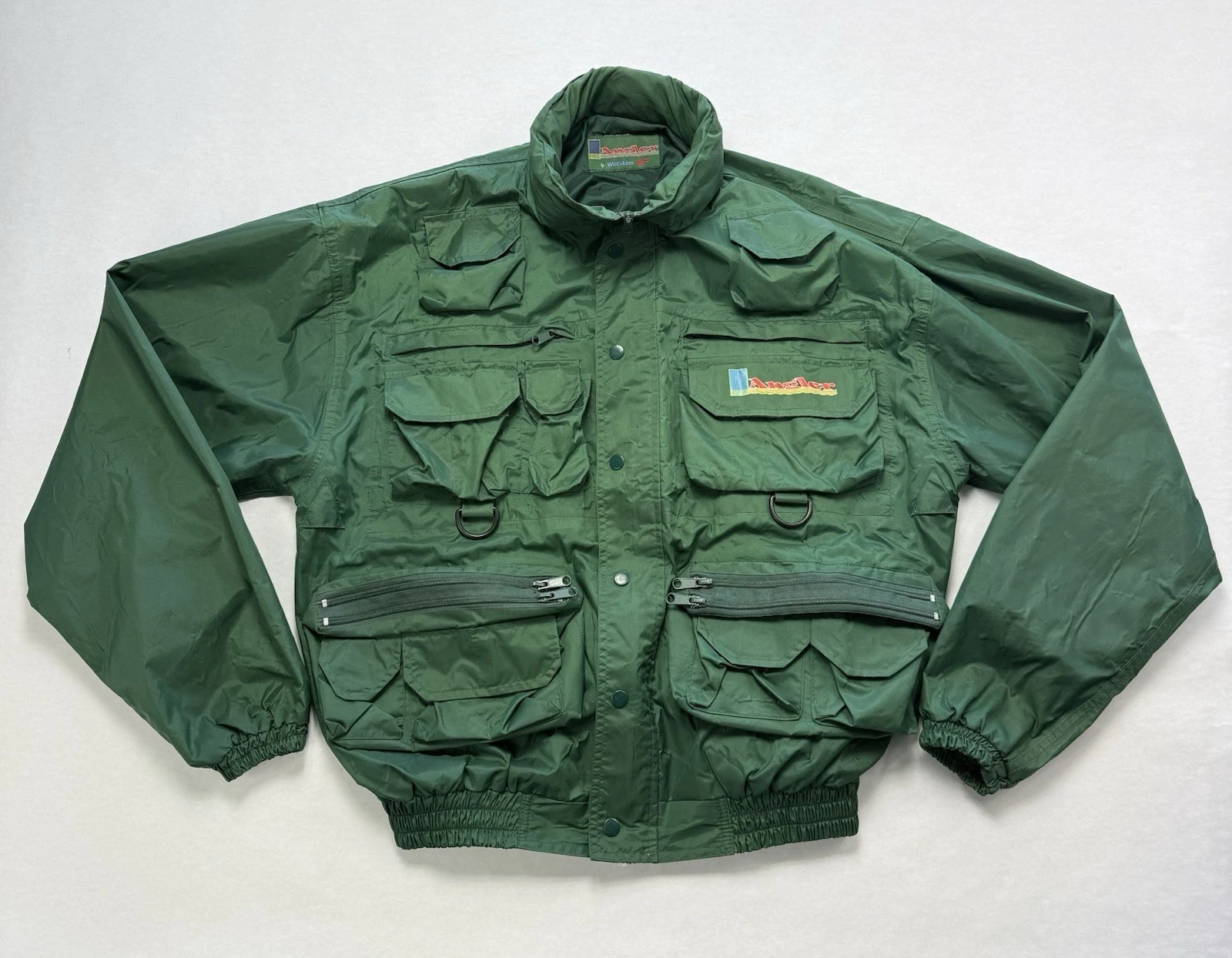 Angler Wetskins Fisherman Utility Field Jacket Men’s XL Lots of Pockets