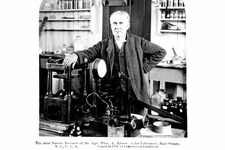 Portrait Thomas Edison In His NJ Lab 1901 Enhanced Gicle Reprint - 8.5x11, 17x22
