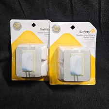  2 - Safety 1St 10404 Double-Touch Plug  Outlet Cover, White, 2-Pack-New