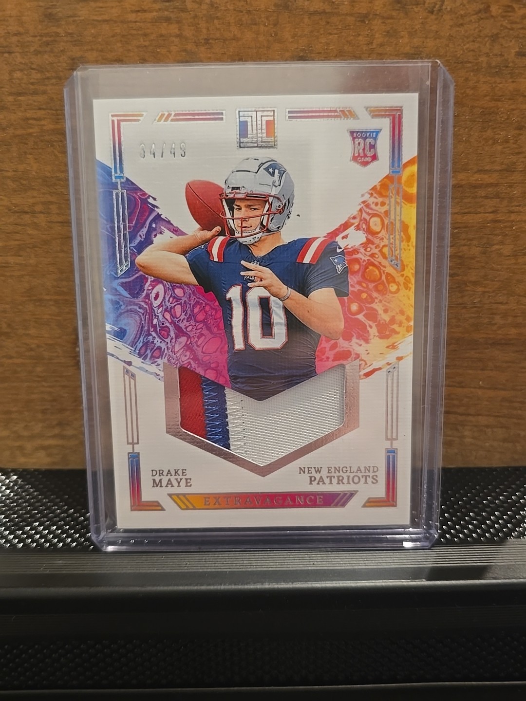 2024 Drake Maye Impeccable Extravagance 3 Color Patch RC 34/49