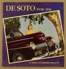 1941 Desoto 17 Feet Of Sheer Beauty Original Dealer Sales Brochure