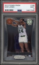 2012 Panini Prizm Sam Jones #180 PSA 9 Mint Boston Celtics 