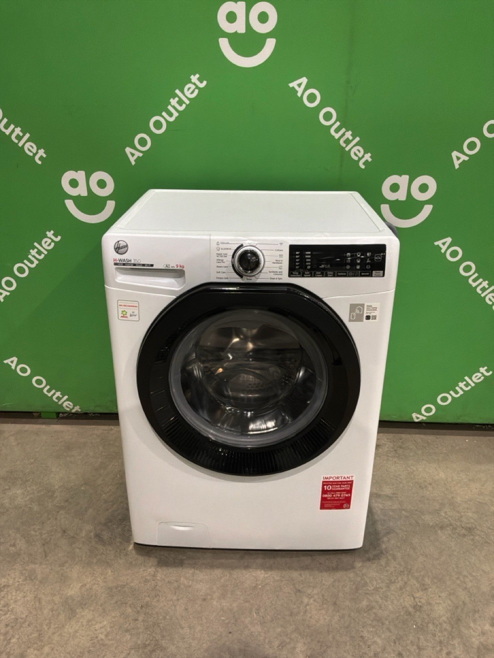 Hoover Washing Machine 9kg 1400rpm White A Rated H3WPS496TAMB6-80 #LF121236