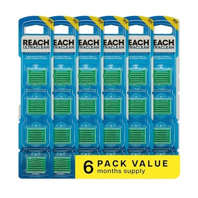 REACH Ultraclean Access Flosser Refill Heads 28 Mint Flavored Pack of 6