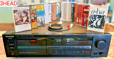 Kenwood KX-7030 3-Head Tapedeck 13 Kassetten unverbastelt a-ha Kopfhörer-Regler