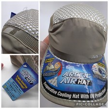 New w Tags Arctic Air Cooling Hat UV Protection Adjustable As Seen On TV Beige