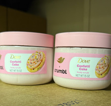 Dove X Crumbl Body Scrub Confetti Cake 15 oz Brand New 2 Pk.