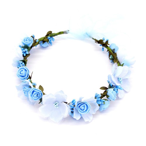 Women Girl Crown Wreath Wedding Flower Headband Garland Hair Band Floral Garland - Picture 5 of 16