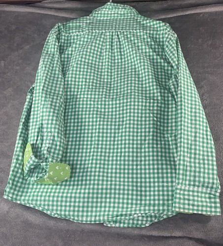 Camisa Disney Mickey Mouse Para Hombres Algodón XL Abotonada A Cuadros Manga Larga Verde M2232 - Imagen 5 de 5