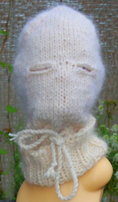 Mohair + Lopi Wool Balaclava  Schlüpfmütze Sturmhaube kratzig itchy  Augen