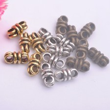 50pcs New Number 8 Eyes Tibetan Silver Tone Charms Pendants Connectors F3171
