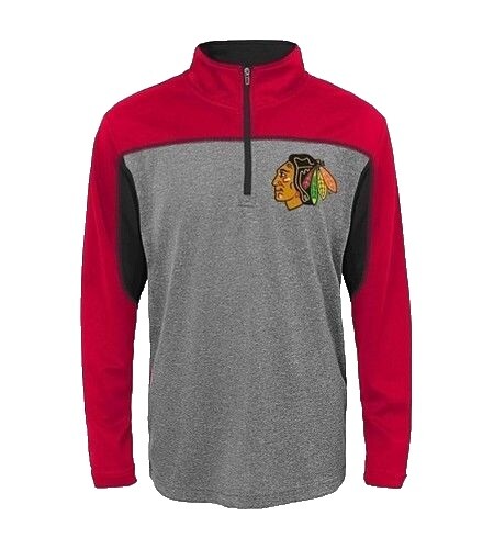 Veste Vintage Chicago Blackhawks Logo 7 - Taille XL, Noir/rouge, Années 90 - Occasion Bon état