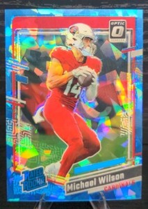 2023 Optic MICHAEL WILSON #204 RC Rookie Blue Cracked Ice Prizm 5/15 Cardinals