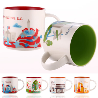 36 Cities Starbucks 414ml Global City London Paris ''You Are Here'' Coffee Mug Cup