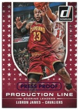 2014-15 Donruss Production Line Scoring Press Proofs Purple #3 LeBron James /199