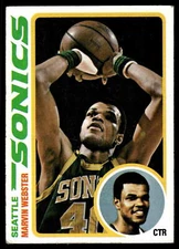 1978 Topps #19 Marvin Webster See Scan