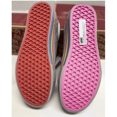 Vans Sneakers Flour Shop Silver Rainbow Women's Size 7 Pride New - Picture 8 of 10