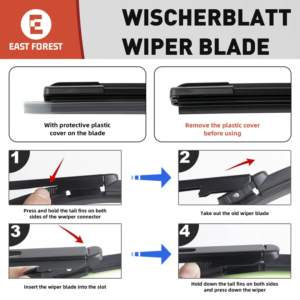 Set of 24"/21" OEM Front Windshield Wiper Blades For Chevrolet Traverse 2012-17 - Изображение 4 из 4