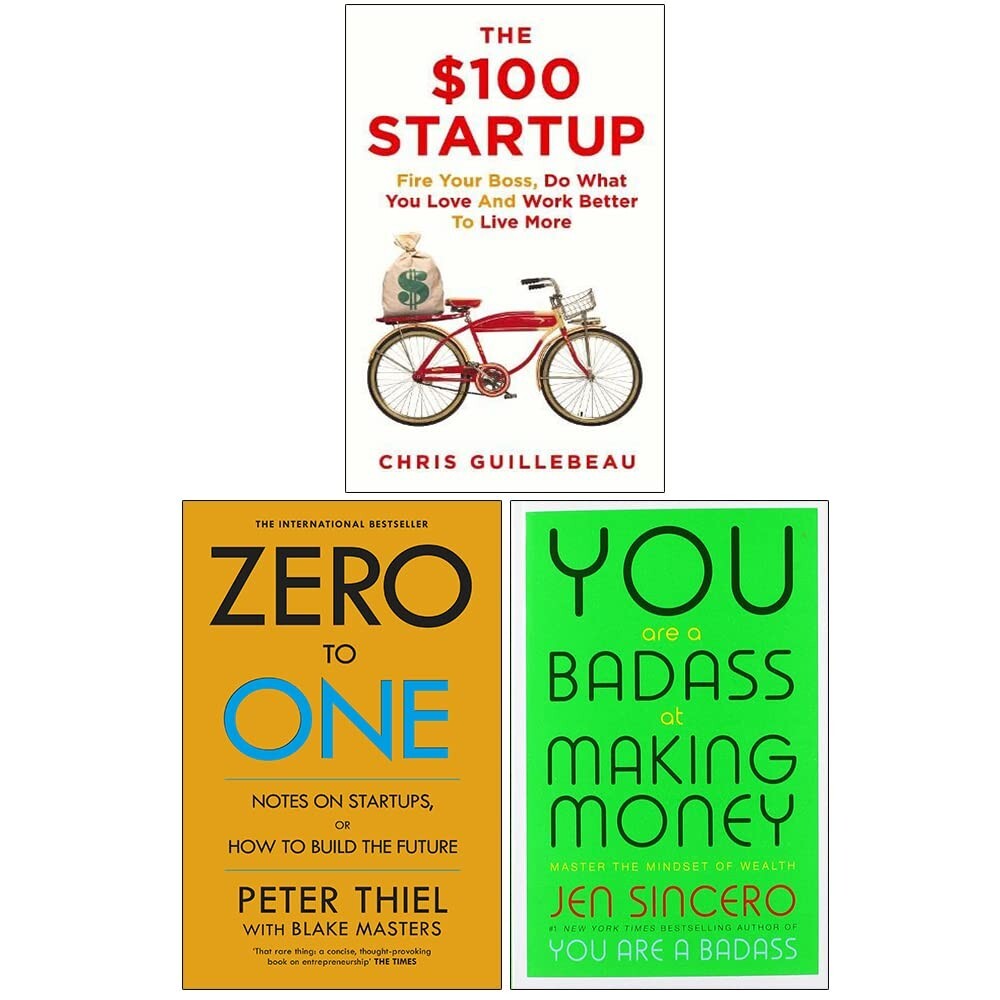 Zero to One Blake, $100 Startup, You Are a Badass at Making Money 3 Books Set - Image 2