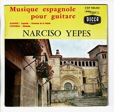 Narciso YEPES Vinyle 45T EP GUITARE ESPAGNOLE - ALBENIZ - TARREGA - DECCA 500018