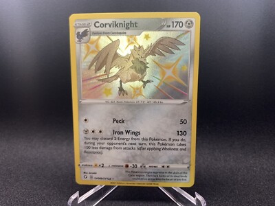 shiny corviknight pokemon card Corviknight Shiny Pokemon Card Shining Fates SV089/SV122 NM Fresh Ships  Safely