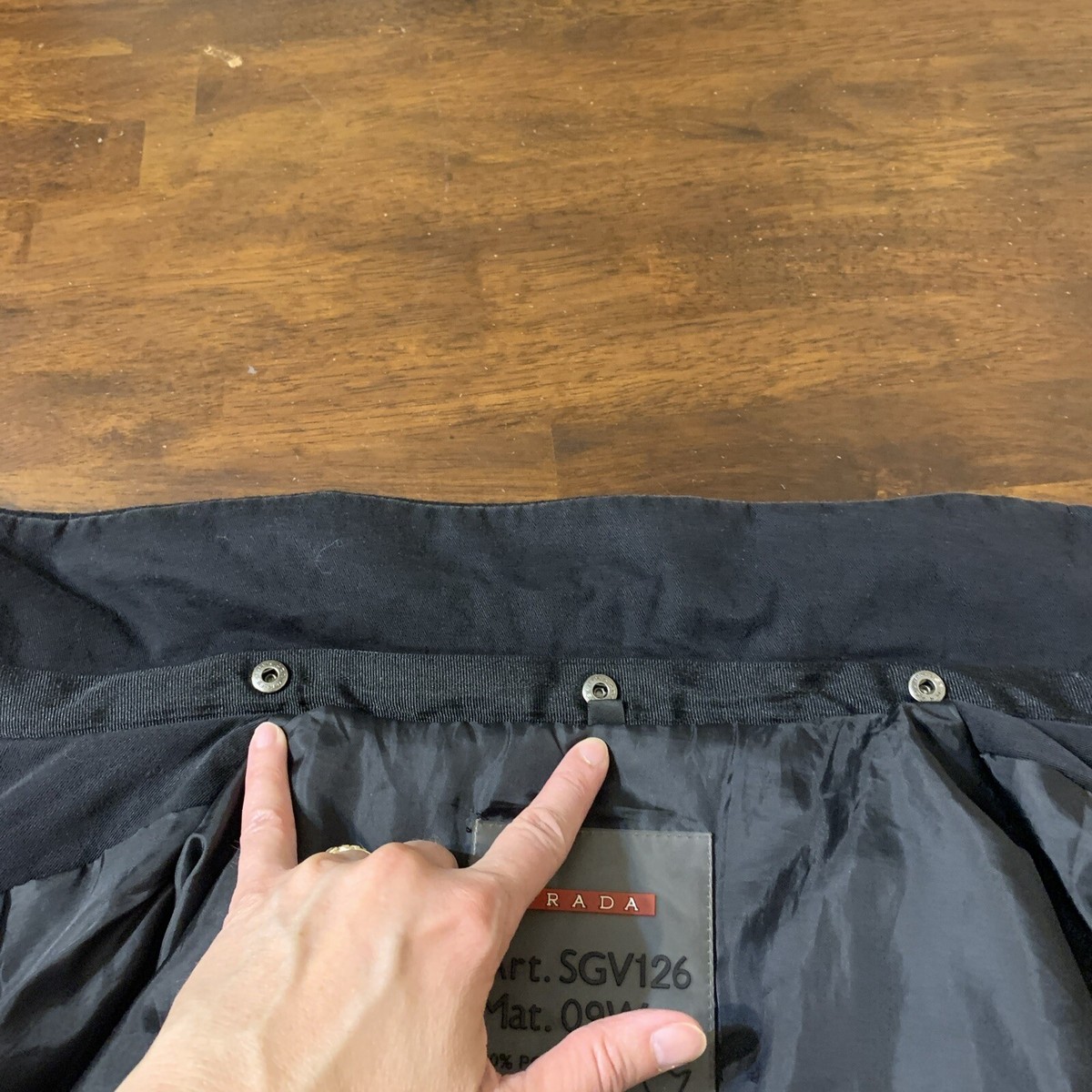 Prada Black Polyester /Wool Light Jacket Size XL Art.SGV126 Prada Black Polyester /Wool Light Jacket Size XL Art.SGV126