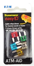 Bussmann Easy ID ATM-AID 32 VDC Illuminating Assorted ATM Fuses Light When Blown