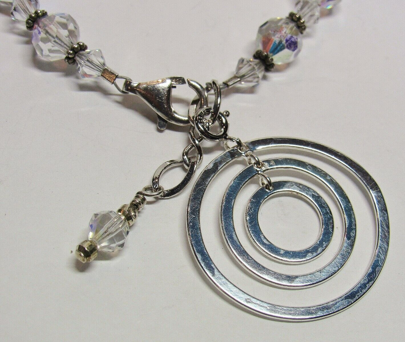 Solid Sterling 925 Silver Aurora Borealis Crystal… - image 10