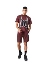 New Boohoo MAN Men's Varsity Spliced T-Shirt  Short Set Size XL Brown