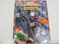 VINTAGE SANDYLION MEGA STICKERLAND ALBUM MARVEL SUPERHEROS 80 REUSABLE