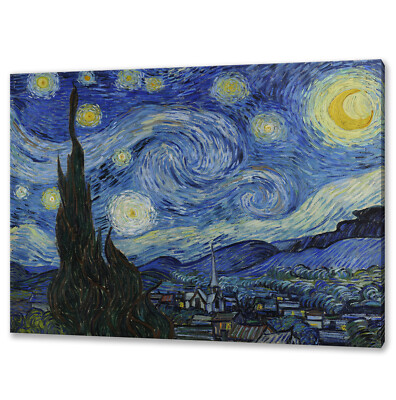 Vincent Van Gogh Die Sternennacht Leinwandbild Reproduktion Wandbild