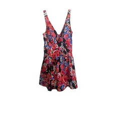 Maxine of Hollywood Multicolor Floral Modest Swimdress Bathing Suit Size 16