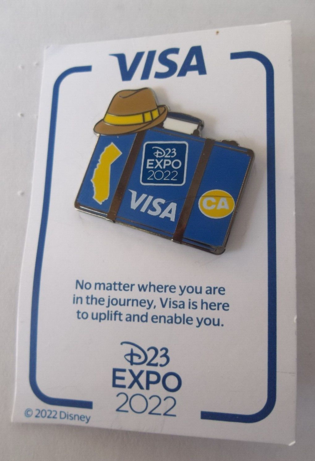 D23 Expo 2022 Exclusive Visa Luggage Pin