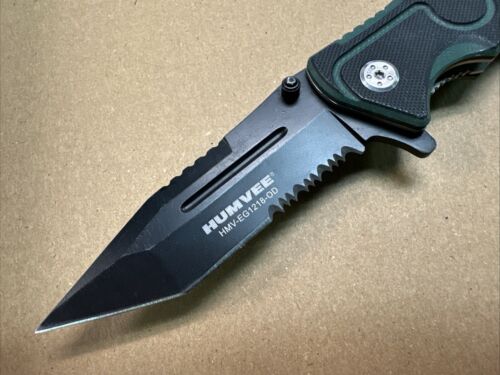 Humvee HMV EG1218-OD Filing Folder EDC Pocket Knife Tactical Black - Picture 2 of 8